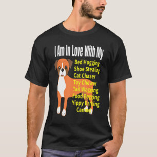 Camiseta Eu Amo O Meu Cachorro De Boxer