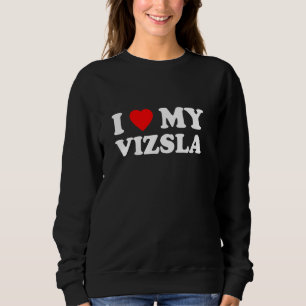 Camiseta Eu Amo O Meu Cachorro Vizsla, Mãe E Pai