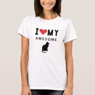Camiseta Eu amo o meu cão de gato incrível