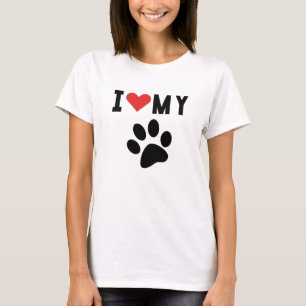 Camiseta Eu amo o meu cão de gato incrível