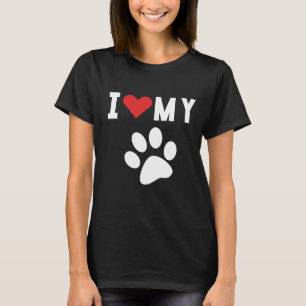 Camiseta Eu amo o meu cão de gato incrível