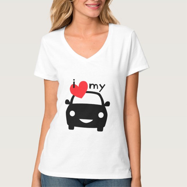 Camiseta Eu amo o meu carro! (Frente)
