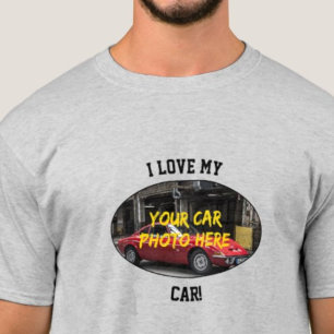 Camiseta Eu Amo O Meu Carro! Adicione Sua Foto Do Carro, Al