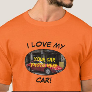 Camiseta Eu Amo O Meu Carro! Adicione Sua Foto Do Carro, Al