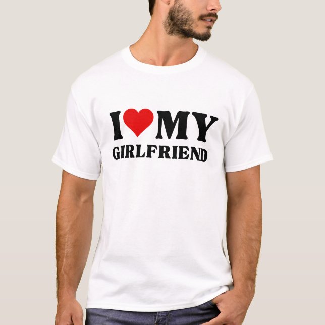 Camiseta Eu Amo O Meu Casal De Namorados Namorada (Frente)