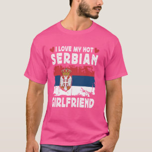 Camiseta Eu Amo O Meu Casal Namorada sérvio quente Sérvia F