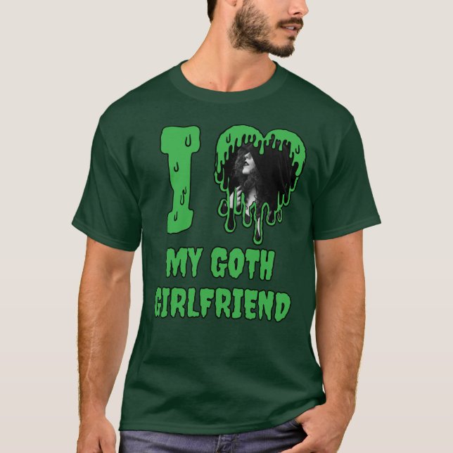 Camiseta Eu Amo O Meu Coração Verde Namorada (Frente)