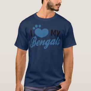 Camiseta Eu Amo O Meu Gato Bengala Design Bengala