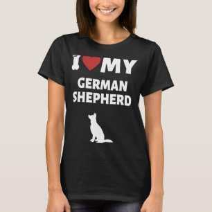 Camiseta Eu Amo O Meu German shepherd De Gráfico Adorável D