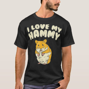Camiseta Eu Amo O Meu Hammy - Hamster Bonito