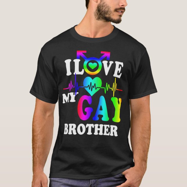 Camiseta Eu amo o meu irmão gay LGBT (Frente)