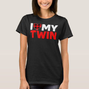 Camiseta Eu Amo O Meu Irmão Gêmeo Irmã Correspondente