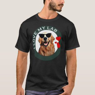 Camiseta Eu Amo O Meu Labrador, O Retriever Verde Ativo