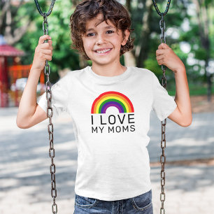 Camiseta Eu Amo O Meu Mães Arco-Íris