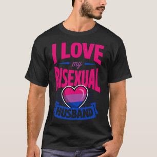 Camiseta Eu Amo O Meu Marido Bissexual Cute Bi Pride Annive