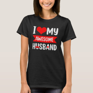 Camiseta Eu Amo O Meu Marido, Dia de os namorados Vermelho