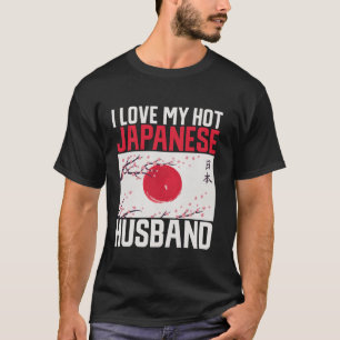 Camiseta Eu amo o meu marido japonês japonês Long Sleev