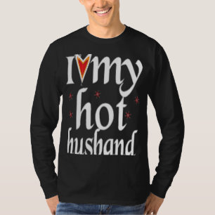 Camiseta Eu amo o meu marido quente, homens americanos mulh