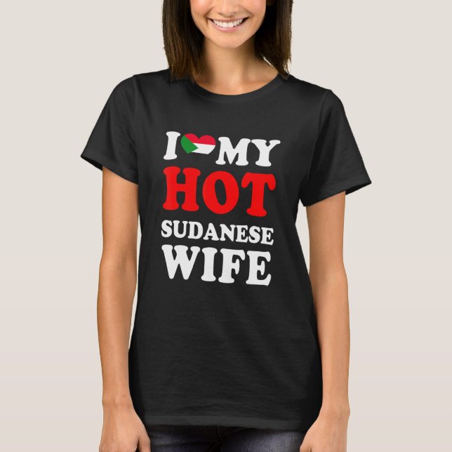 Camiseta Eu amo o meu marido santo sudanês (Frente)