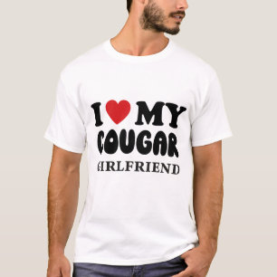 Camiseta Eu Amo O Meu Namorada De Cougar