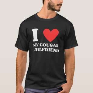 Camiseta Eu Amo O Meu Namorada De Cougar Eu Corto O Meu Gf