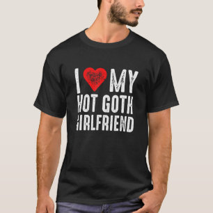 Camiseta Eu Amo O Meu Namorada De Gótico Quente