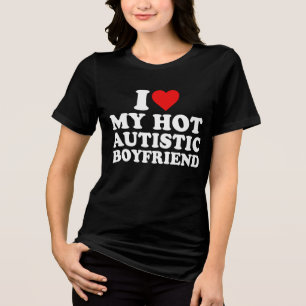 Camiseta Eu Amo O Meu Namorado Autista Quente