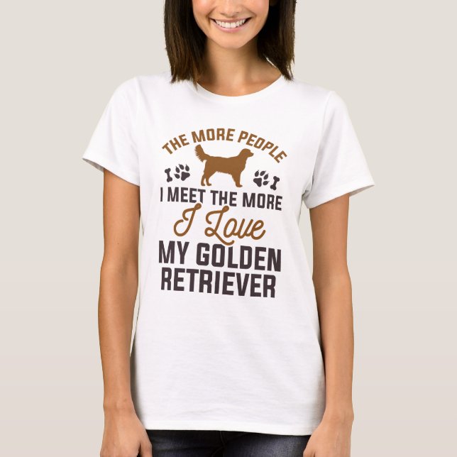 Camiseta Eu Amo O Meu Ouro Retriever (Frente)