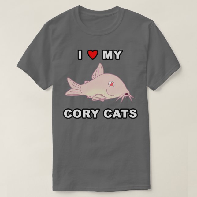 Camiseta Eu Amo O Meu Peixe-Peixe-Albino (Frente do Design)