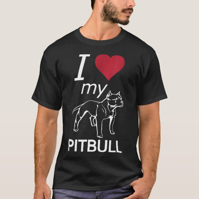 Camiseta Eu Amo O Meu Pitbull (Frente)