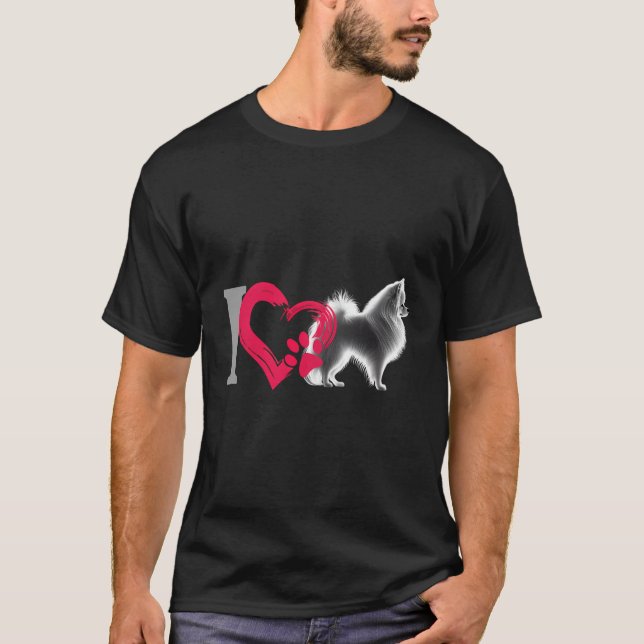 Camiseta Eu Amo O Meu Pomerano (Frente)