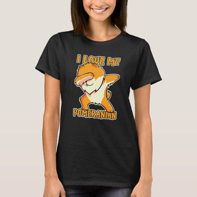Camiseta Eu Amo O Meu Pomerano Pomerano (Frente)