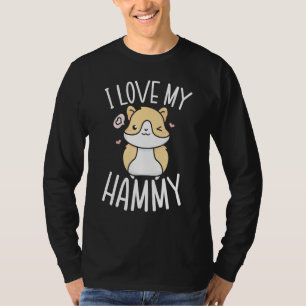 Camiseta Eu Amo O Meu Proprietário De Hammy Fluffy Rodent P