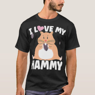 Camiseta Eu Amo O Meu Proprietário De Hammy Fluffy Rodent P