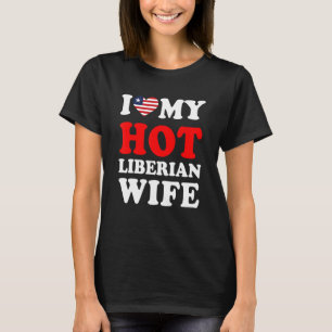 Camiseta Eu amo o meu querido marido liberiano Engraçado pr