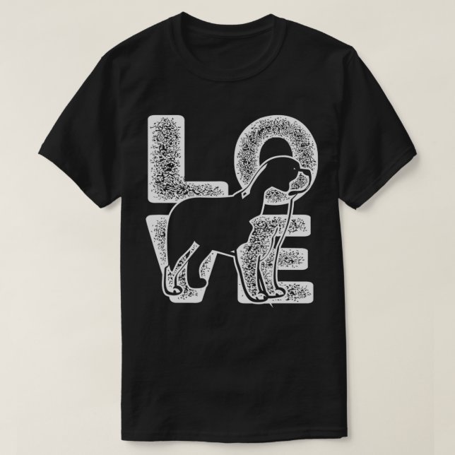 Camiseta Eu Amo O Meu Santo Bernard Dog Theme Design (Frente do Design)