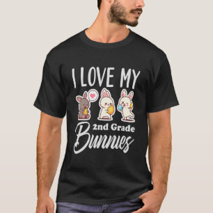 Camiseta Eu Amo O Meu segundo De Grau De Bunnies Cute Secon