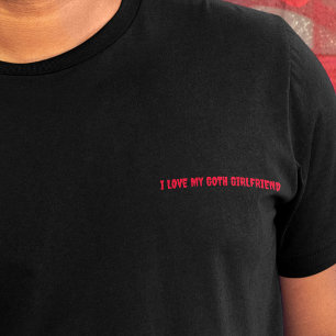 Camiseta Eu Amo O Meu Slogan De Texto De Horror Vermelho Na