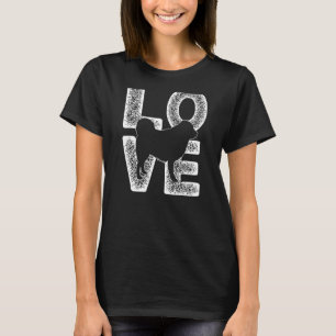 Camiseta Eu Amo O Meu Tema De Cachorro De Espanhol Tibetano