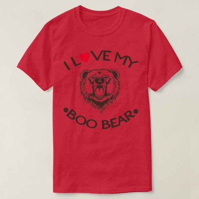 Camiseta Eu Amo O Meu Urso De Boo (Frente do Design)