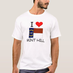 Camiseta Eu amo o monte North Carolina da hortelã