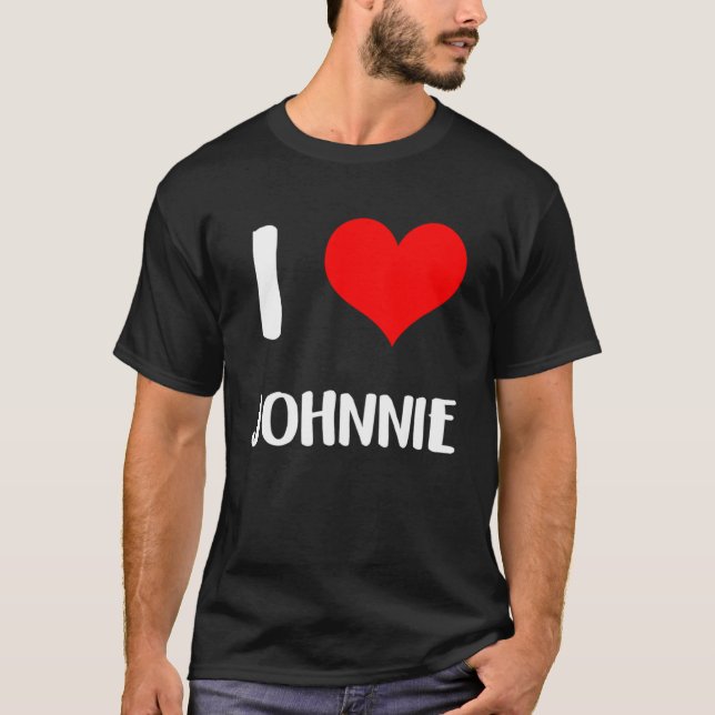 Camiseta Eu amo o namorados JOHNNIE, desculpe senhoras cara (Frente)