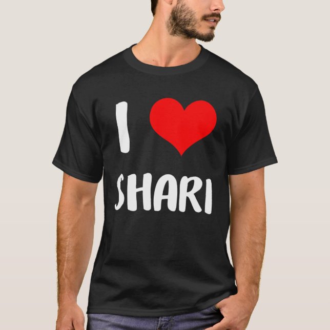 Camiseta Eu amo o namorados SHARI, desculpe senhoras, cara. (Frente)