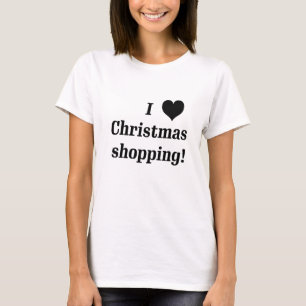 Camiseta Eu amo o Natal compras simples minimalista