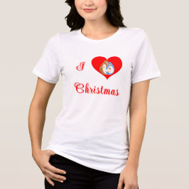 Camiseta Eu Amo O Natal Sagrada Família Cristã