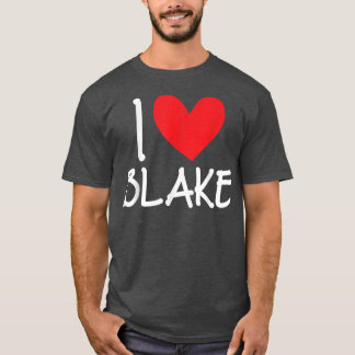 Camiseta Eu Amo O Nome Blake Personalizado Homens Cara Amig