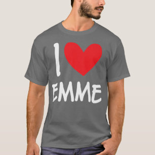Camiseta Eu Amo O Nome Do Emme Menina Personalizada Mulher 
