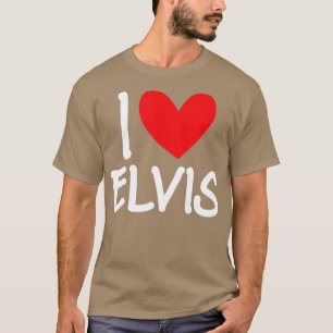 Camiseta Eu Amo o nome Elvis Personalizado Men Cara Amigo B