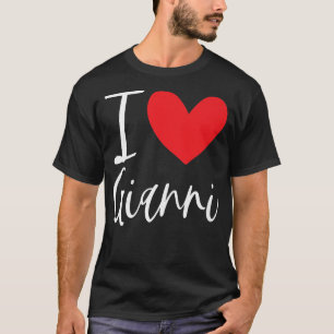 Camiseta Eu Amo O Nome Gianni Homem Personalizado Amigo BFF