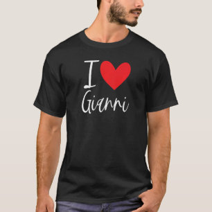 Camiseta Eu Amo O Nome Gianni Homem Personalizado Amigo Bff